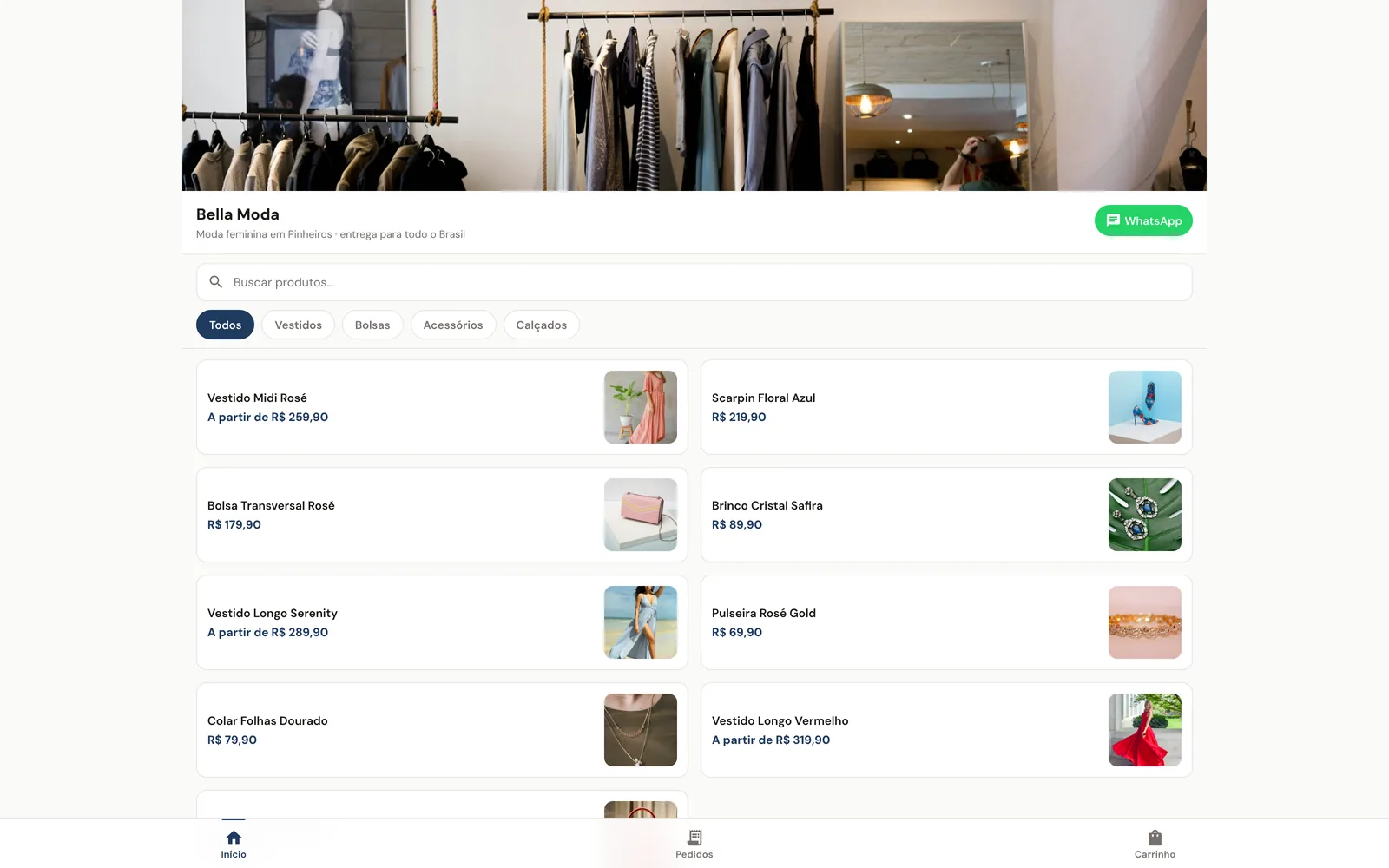 Vitrine online da aidesk